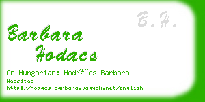 barbara hodacs business card